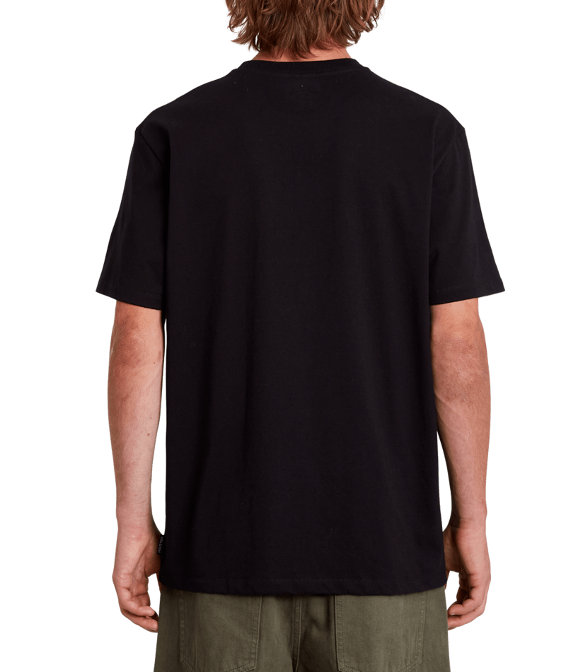 Volcom Star Shields Stone Short Sleeved Basic Tees in Black-1